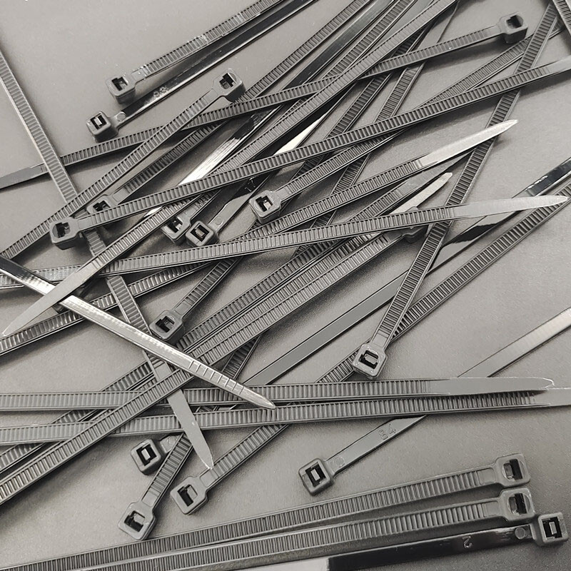 3.6mm Width Cable Ties Nylon Zip Tie Wraps Strong Long Multiple Size White/Black