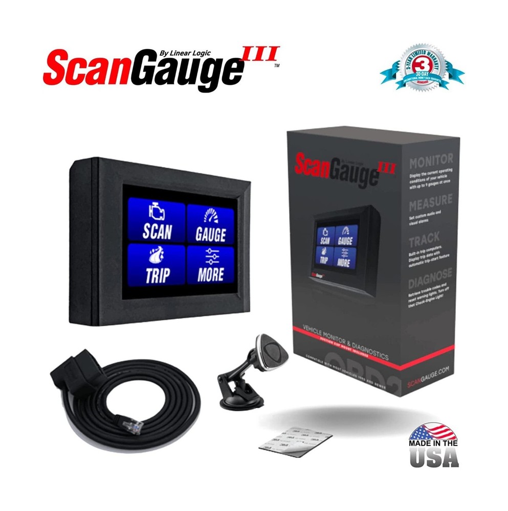 ScanGauge 3 All New Touch Screen OBD2 Code Reader, Digital Gauges & Trip Comp...