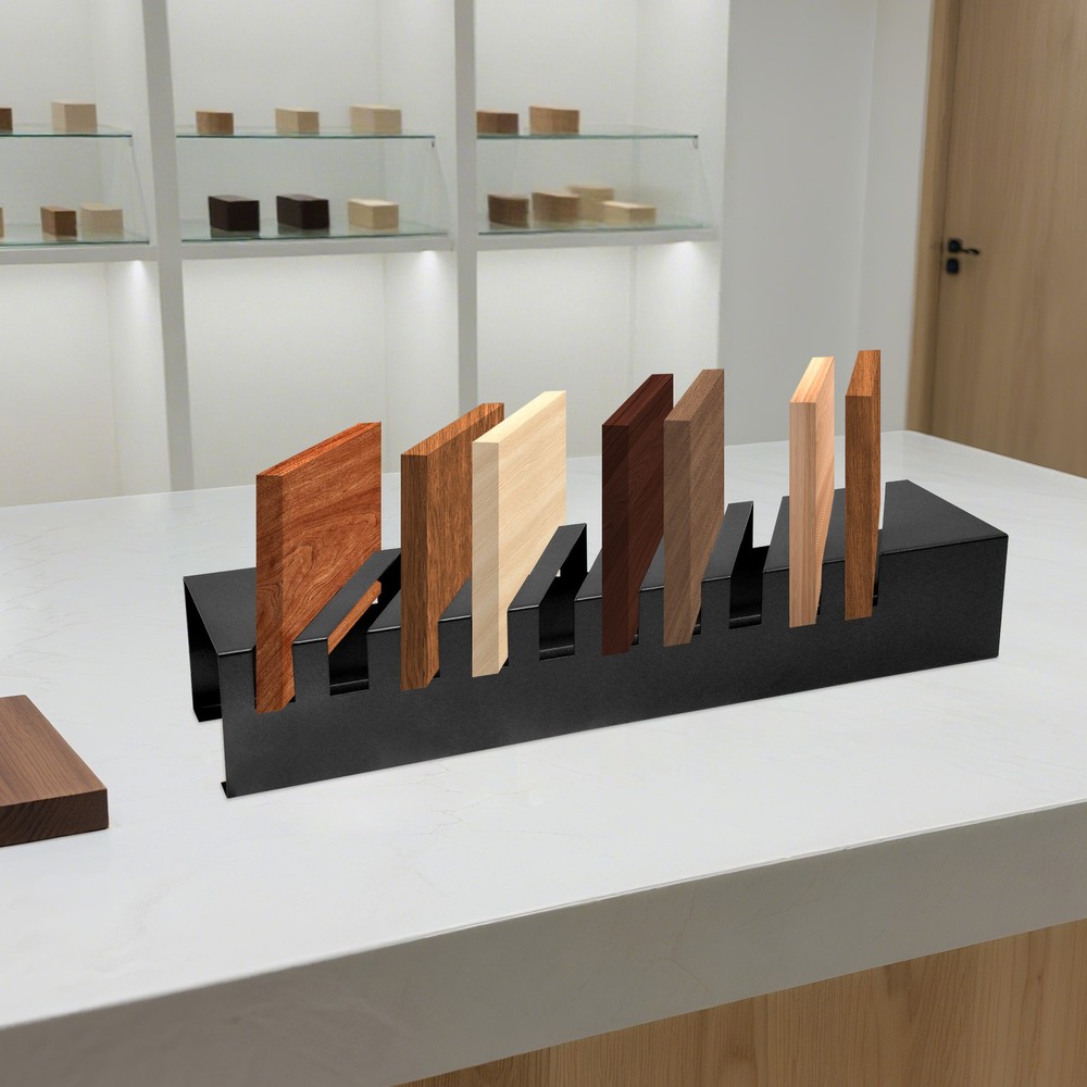 Small Tile Display Rack Countertop 10 Slots Tile Display Stand Tile Display Rack