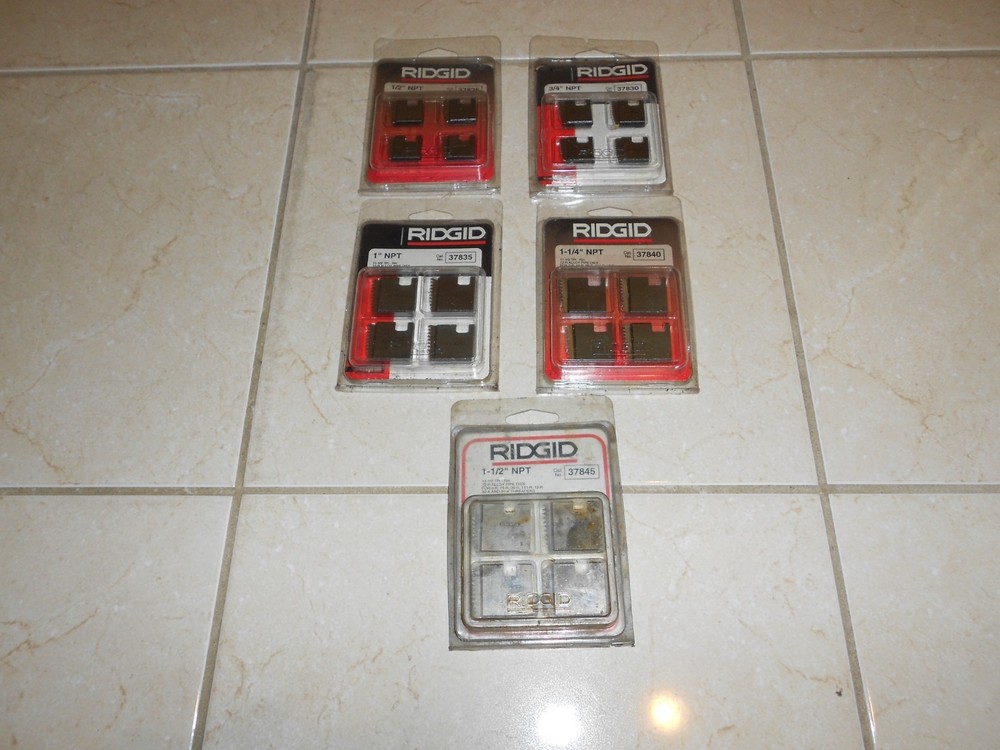 RIDGID 12R PIPE THREADING DIE TEETH INSERTS 1/2", 3/4", 1", 1 1/4", 1 1/2" NEW