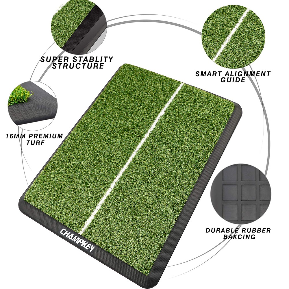 Premium Heavy-Duty Backing Golf Hitting Mat - Professional Alignment Practice...