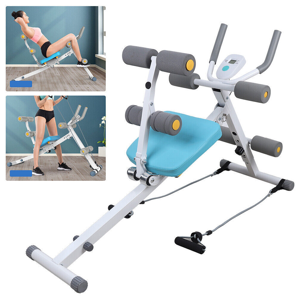 Sit-up Bench Exerciser Ab Trainer Abdominal Workout Machine Height Adjustable