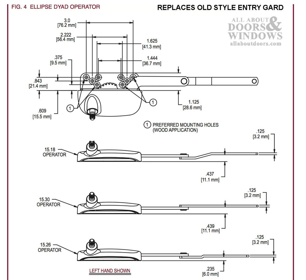 Marvin Window Operator For Casement Windows Right Handed Integrity Operator
