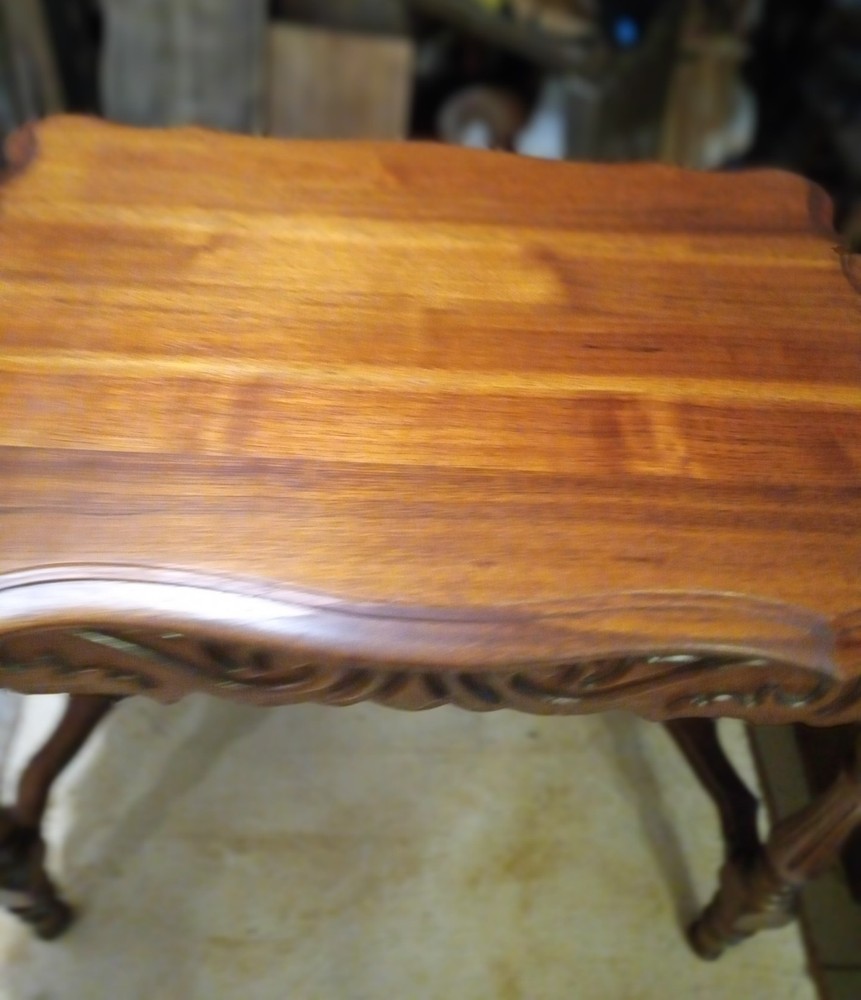 Walnut Carved Coffee Table / Side Table