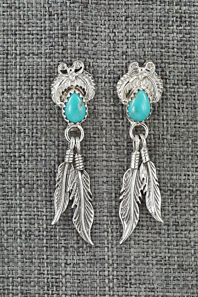 Turquoise and Sterling Silver Earrings - Sharon McCarthy