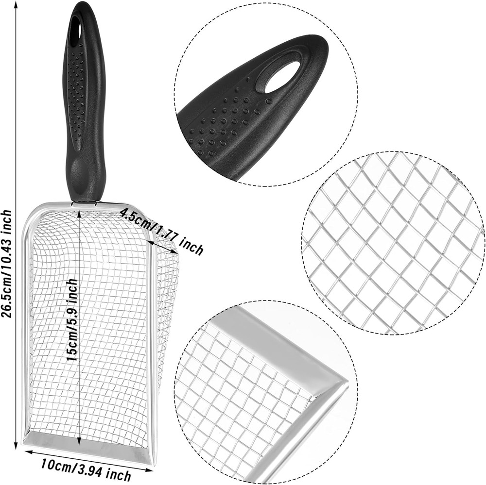 Beach Mesh Shovel, Sand Sifter Shell Collecting Tools Sand Scooper for Picking u