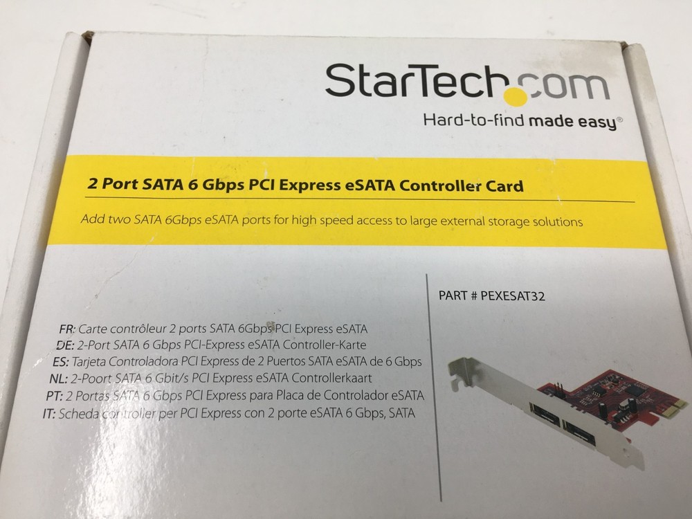 StarTech PEXESAT32 2-Port PCIe eSATA Controller Card - 6Gbps RAID Support