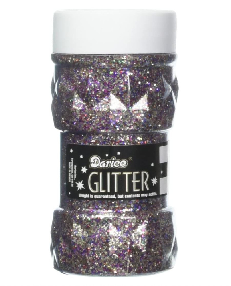 Darice 8-Ounce Glitter Jar, Multicolor