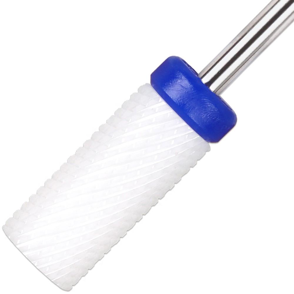 Professional High Quality Ceramic White Small Barrel Bit Nail Drill Medium Grit