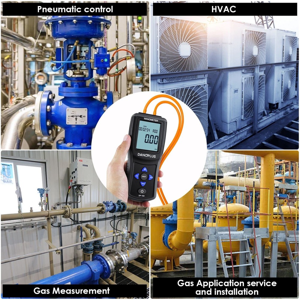 Manometer Digital Gas Pressure Tester (±2Psi)
