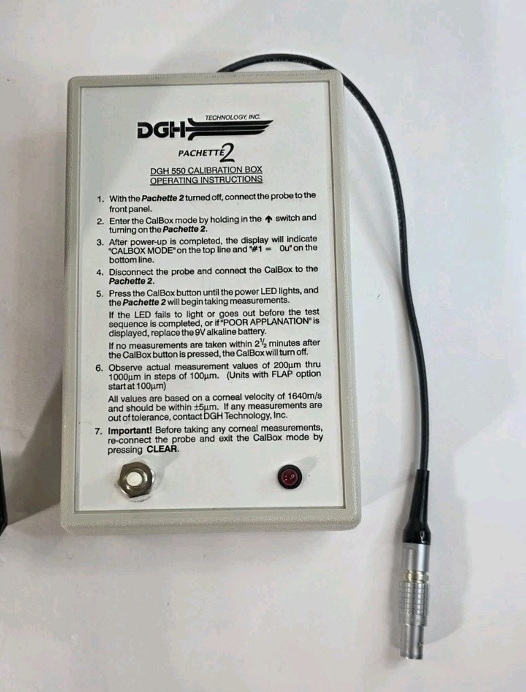 DGH Technology Inc. Pachette 2 Ultrasonic Pachymeter Powers On *No Probe*