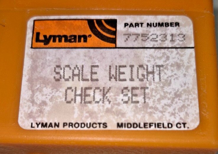 Lyman Scale Weight Check Set Complete No 7752313