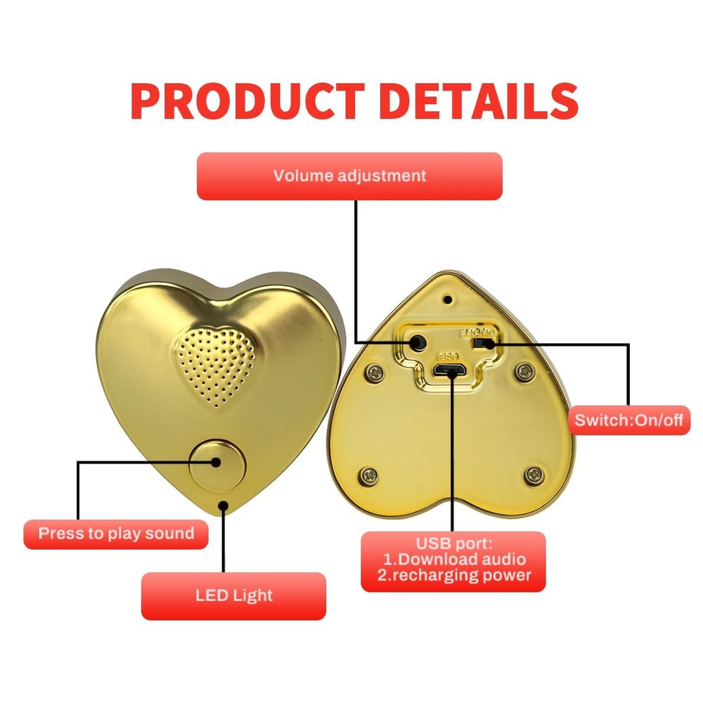 16min Voice Recorder, USB Downloadable Sound Recorder Chips Module for Stuffe...
