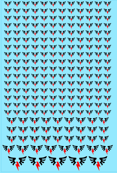 A6 - Winged Bolts Transfer Sheet