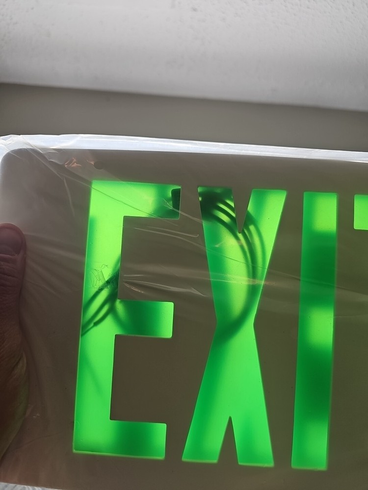 EXITRONIX Green Exit Sign + Mounting Plate Die Cast Aluminum G453-WB-WW (E9)