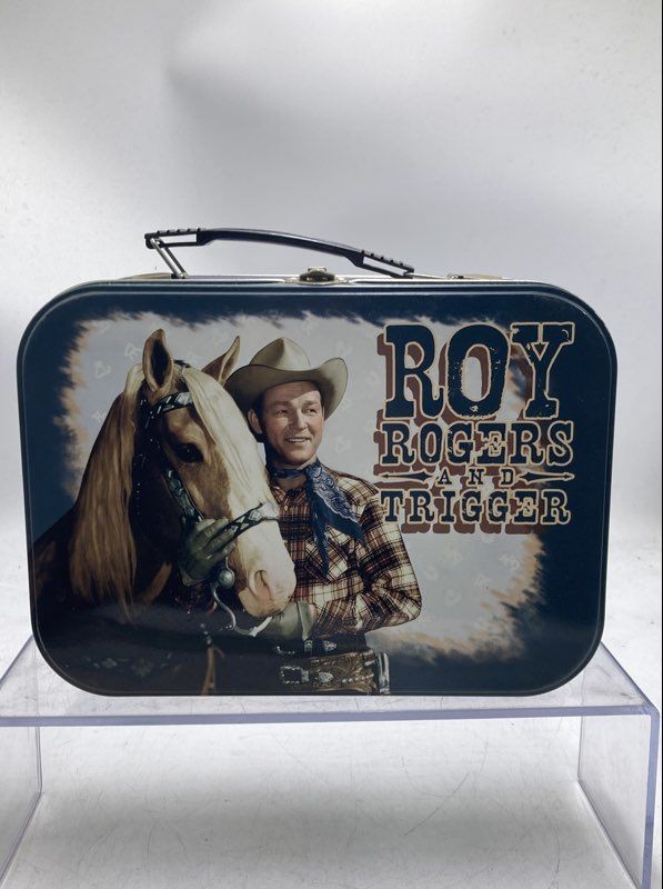Roy Rogers And Trigger Multicolor Large Rectangular Tin Metal Lunch Box