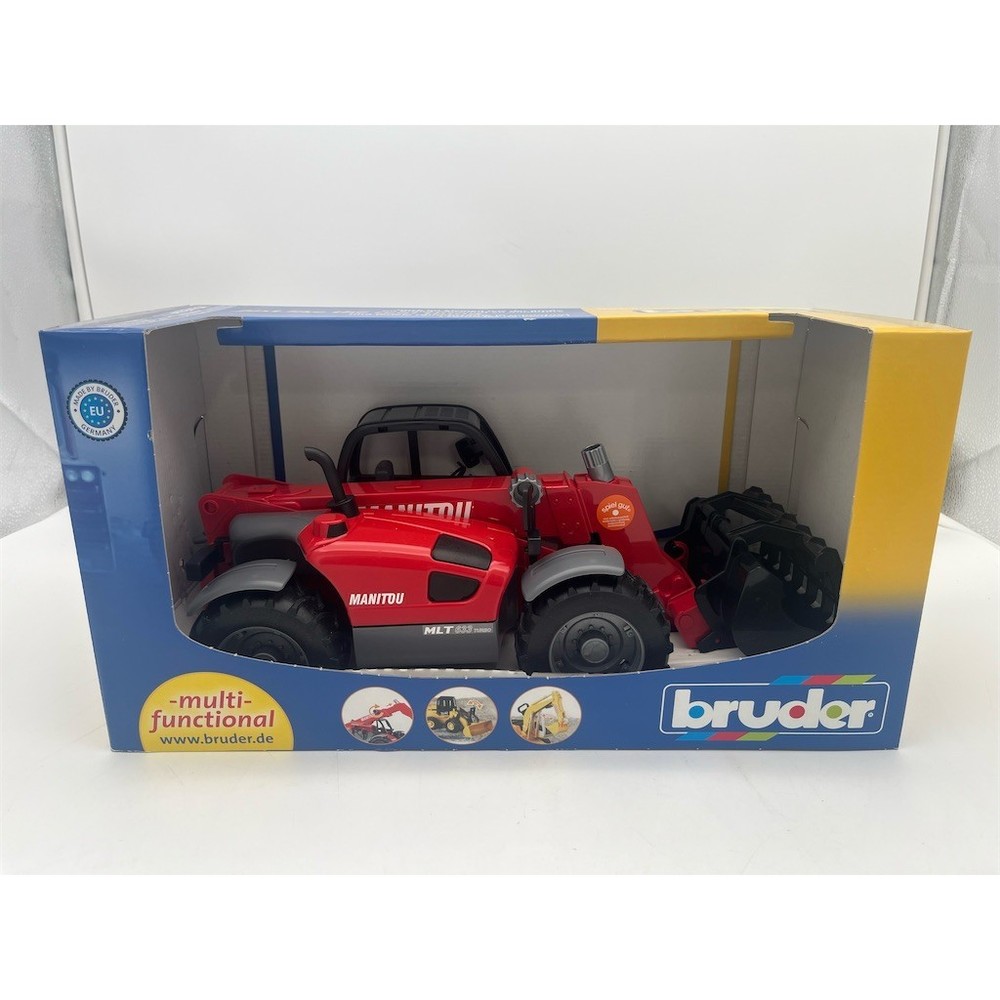 Bruder Manitou Telescopic Loader Telehandler w/ Bucket Attachment Boxed