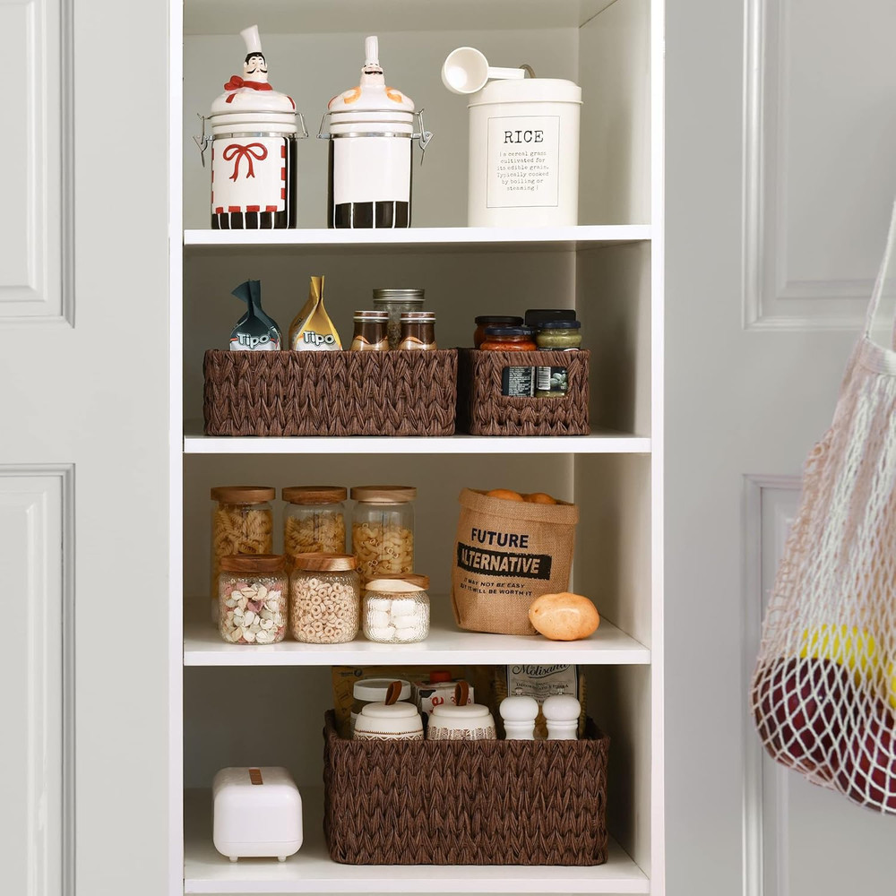 Bundle of 3-Pack Wicker Baskets & 3-Pack Wicker Storage Baskets