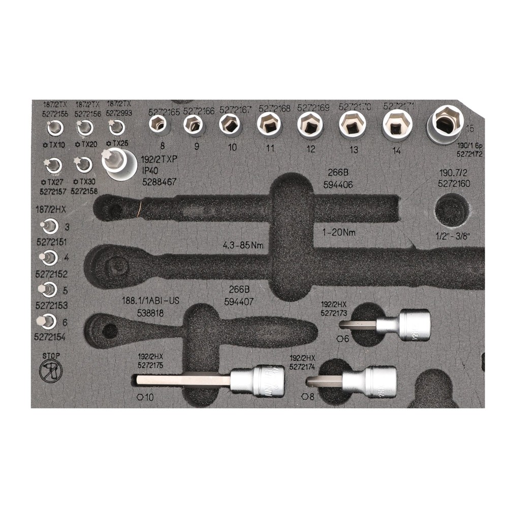 Unior Hex Torx Socket Bit Set 1/4" 1/2" Drive