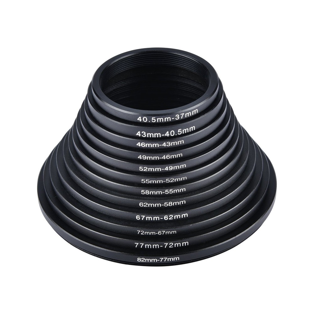Black 43mm to 55mm 43mm-55mm Step Up Filter Ring Adapter