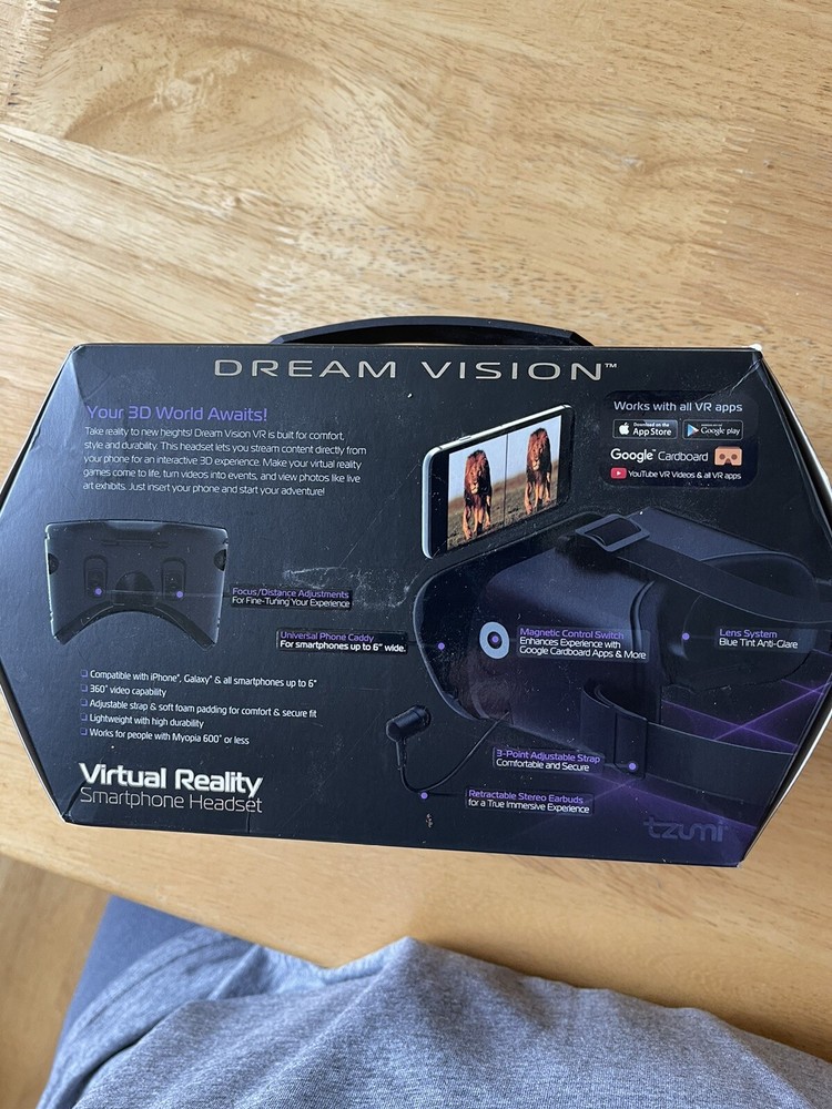 DREAM VISION VIRTUAL REALITY SMARTPHONE HEADSET NEW OPENED BOX