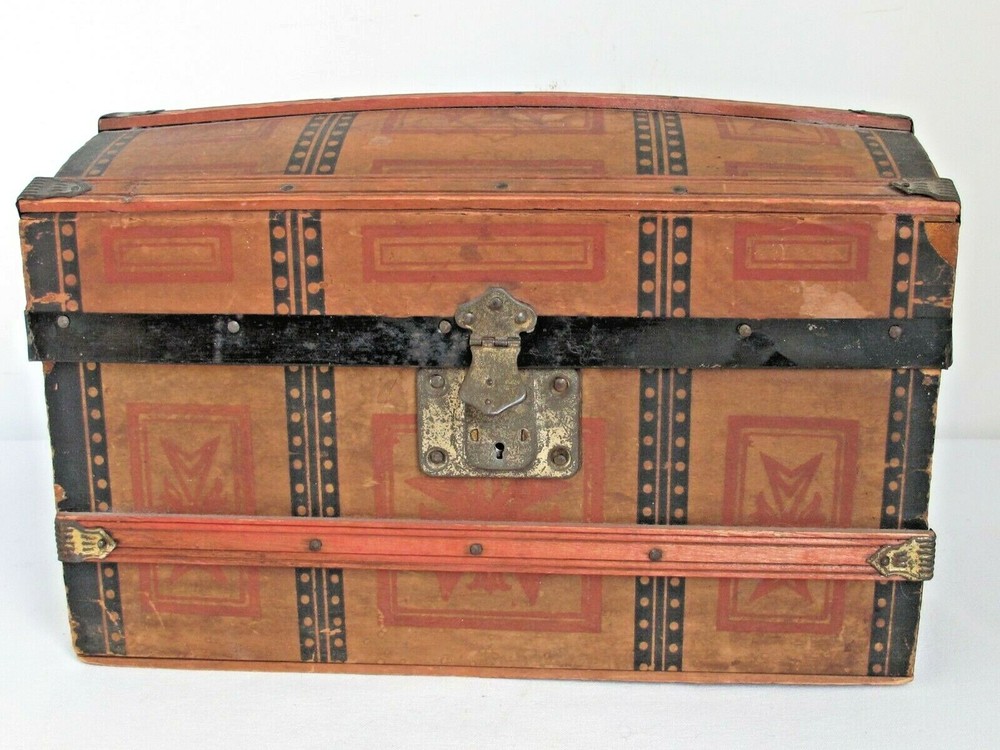 Antique Dome Top Doll Trunk c. 1880