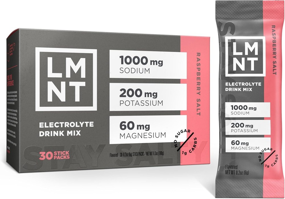 Zero Sr Electrolytes - Raspberry Salt | Drink Mix | 30-Count