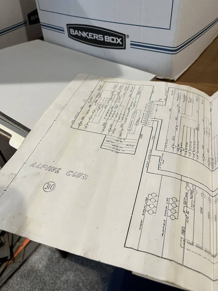Alpine Club Pinball Schematic