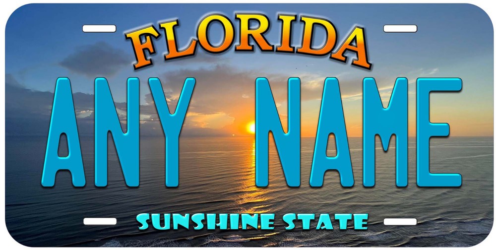 Sunrise Florida Any Name Personalized Novelty Car License Plate