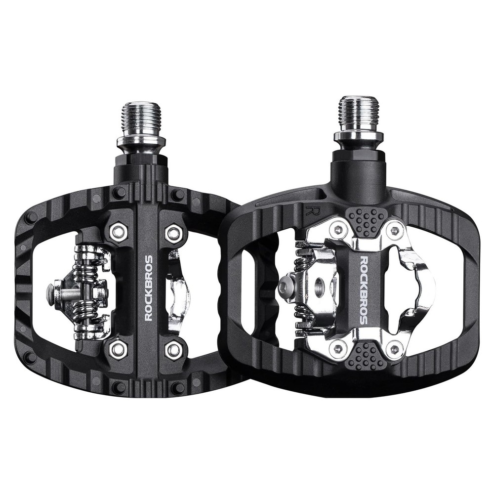 ROCKBROS Mountain Bike Pedals Dual Function Sealed Clipless Flat Platform Com...