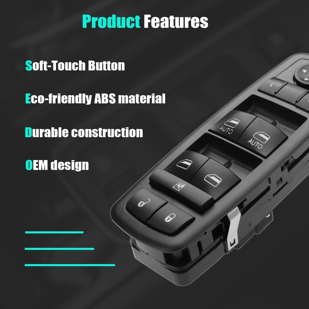 Driver Side Master Power Window Control Switch for 2012-2019 Dodge Grand Caravan