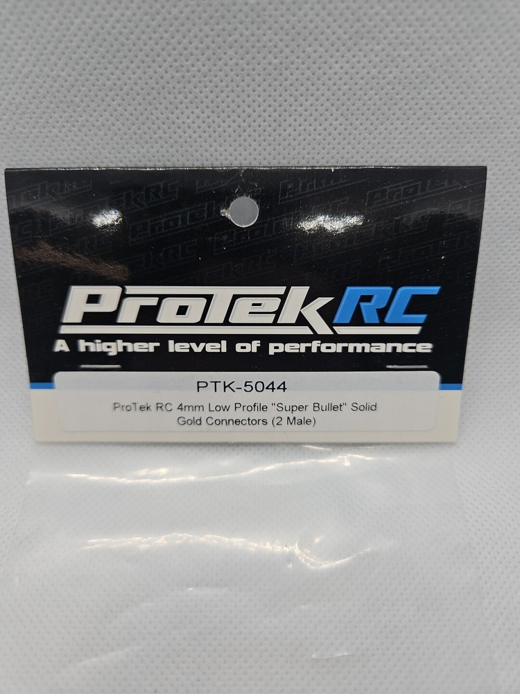 ProTek RC 4mm Low Profile "Super Bullet" Solid Gold Connectors (2 Male)