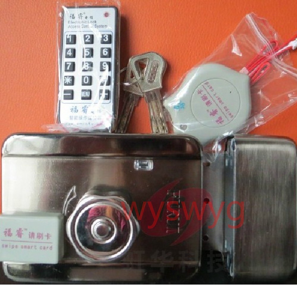 Electronic Door Lock Remote Control EM RFID Card Reader Access Control System
