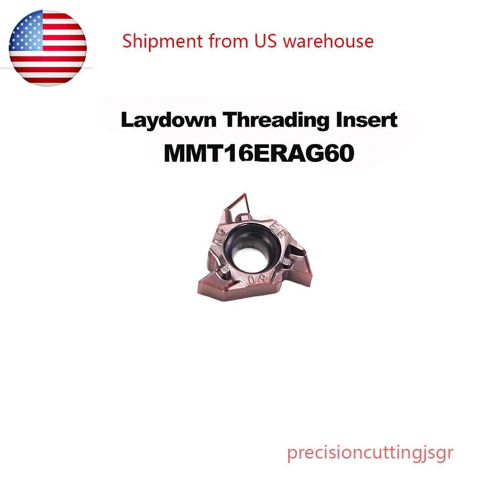 20PCS MMT16ERAG60-S Carbide Threading Laydown Threading Insert 16ER AG60
