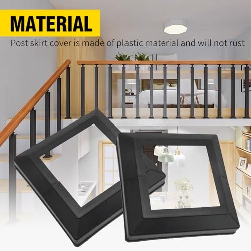 8Pcs Split Style Post Base Cover Trim Skirt Plastic Post Skirt Deck Post Base