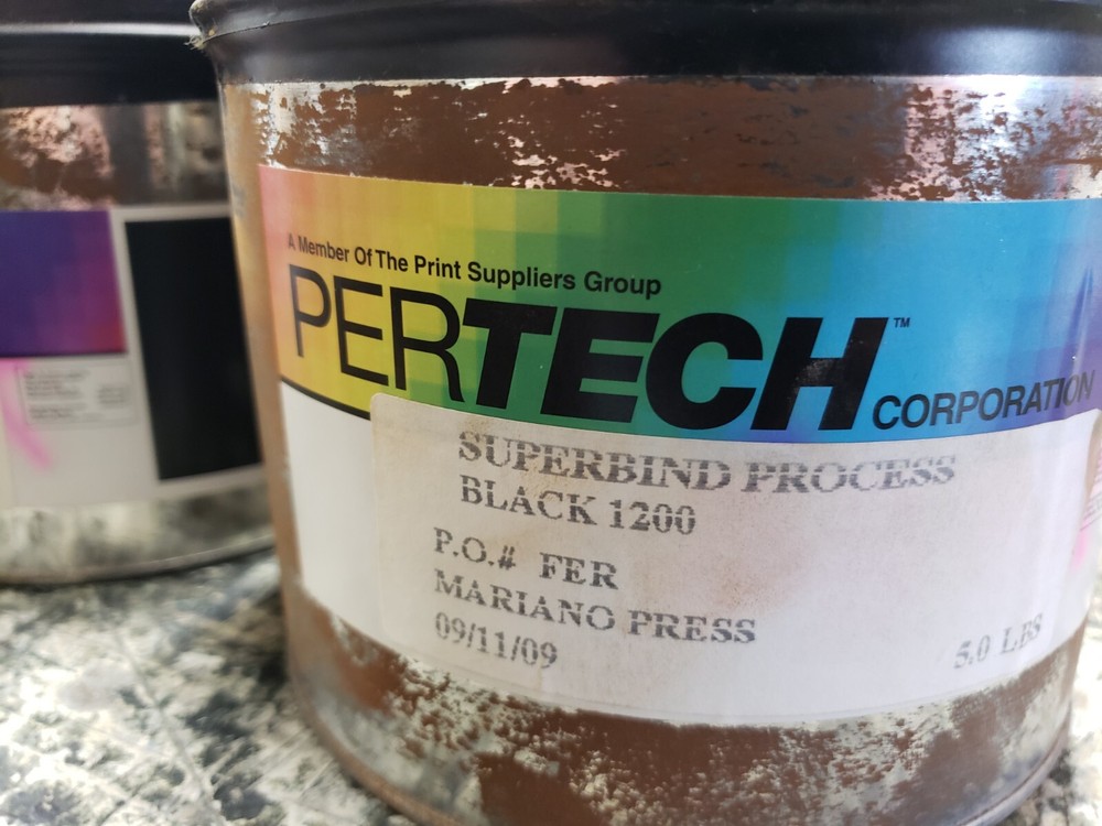 Superbind Process Black 1200 Ink. 10lbs Offset Ink K+E Pertech