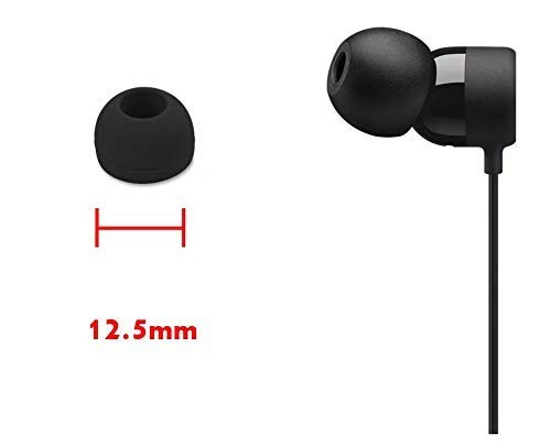 Silicone Replacement Ear Buds Tips, 20 Size: Medium - Shape: Standard, Black
