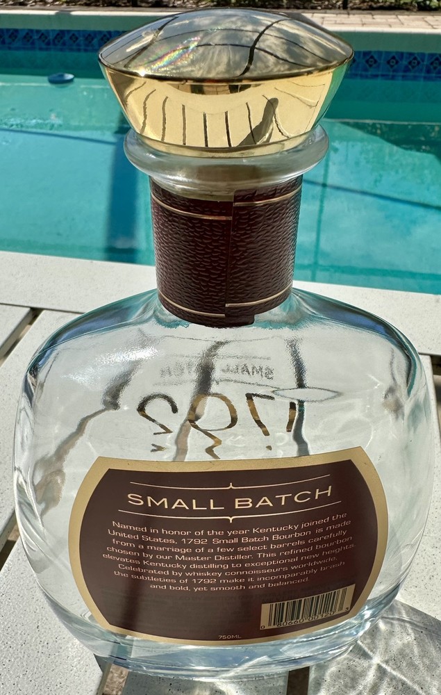Empty Beautiful 1792 Small Batch Bourbon Whiskey Bottle Great Condition