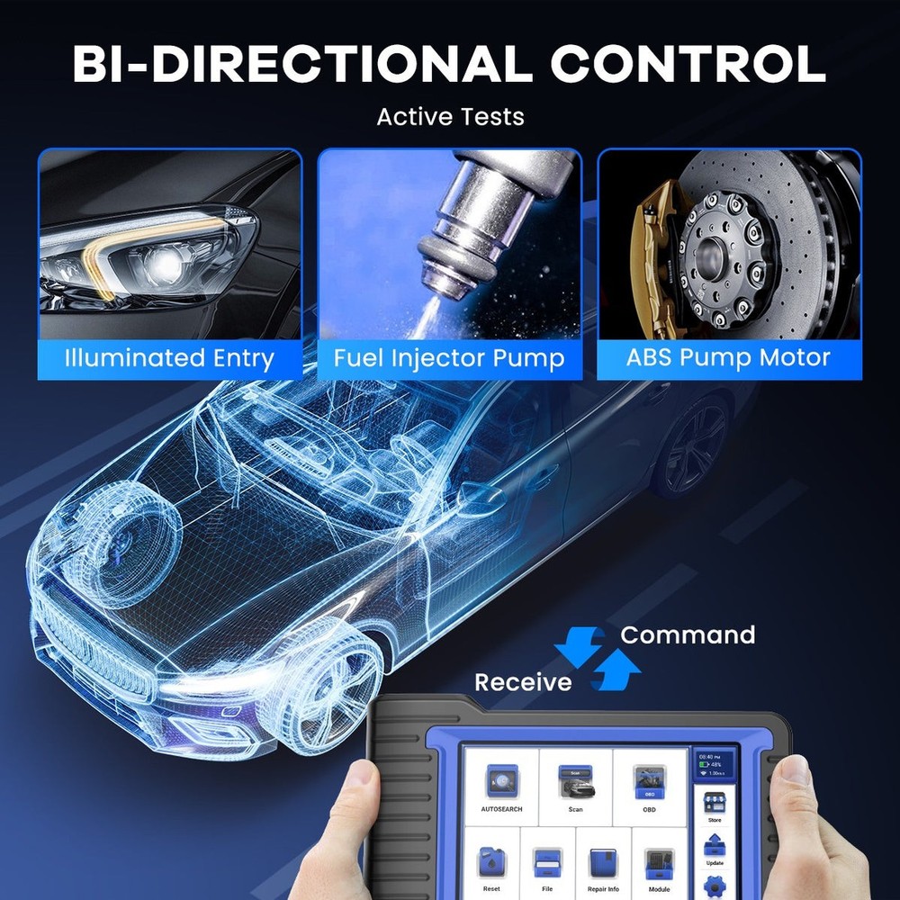 MUCAR VO7+TPMS Reset Tool ECU Coding OBD2 Scanner Bidirectional Diagnostic Tool