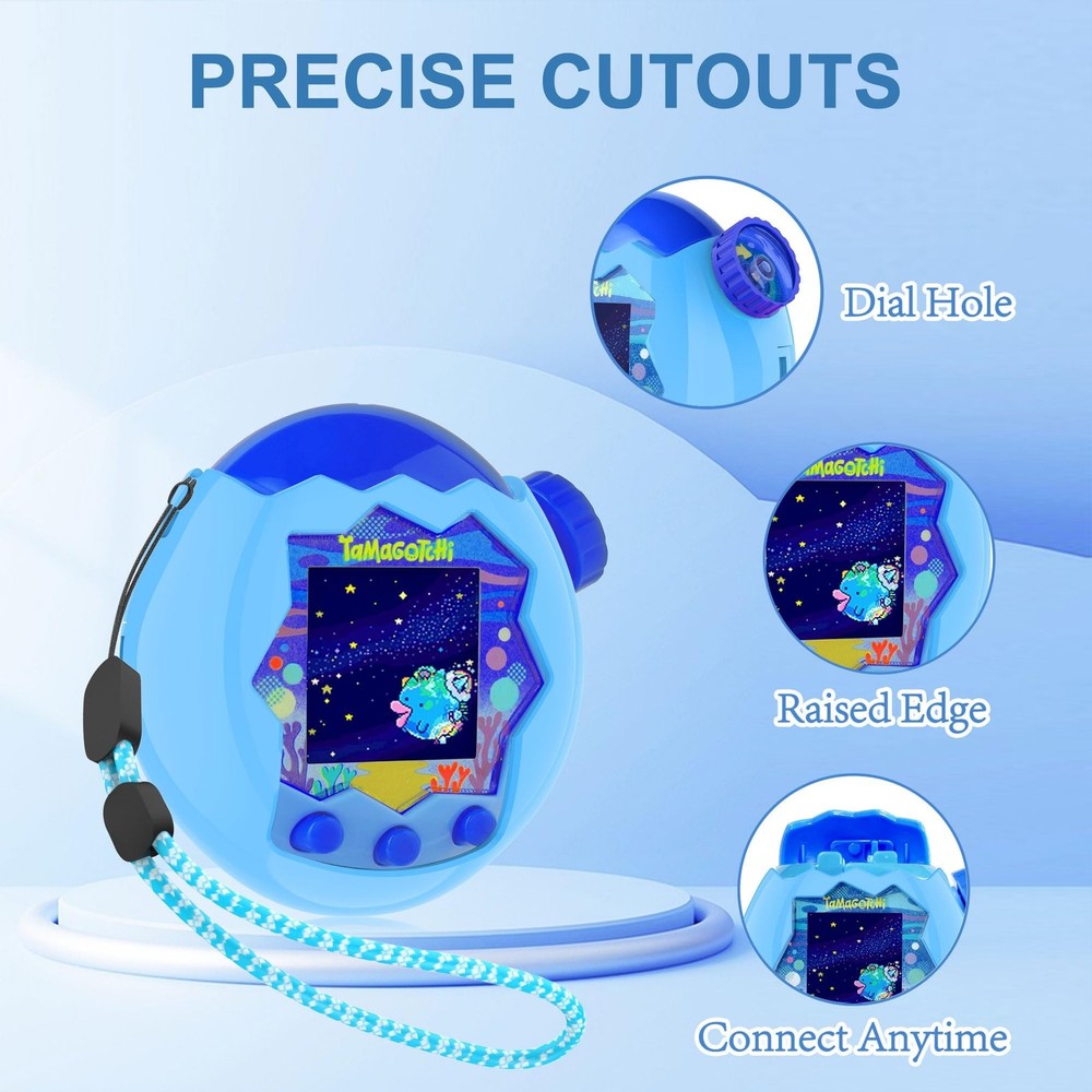 for Tamagotchi Paradise Case with Lanyard, Hard PC Solid Colour Protective Ca...