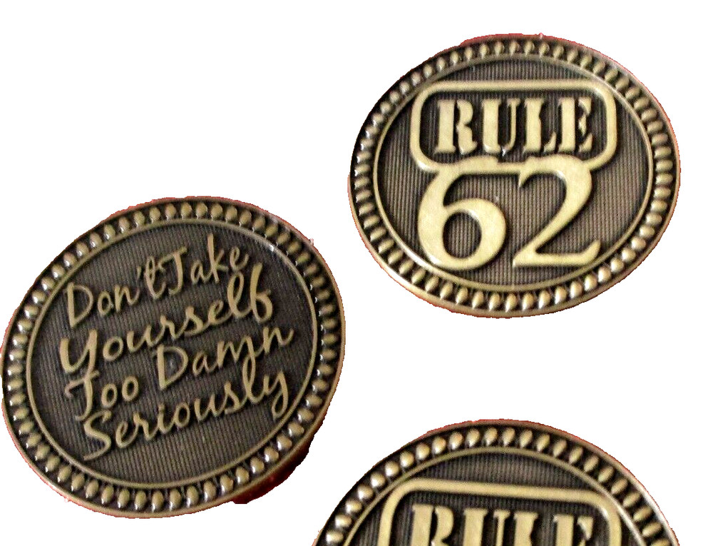 AA Sobriety Coin Bronze Rule 62 Recovery 12 Step Programs