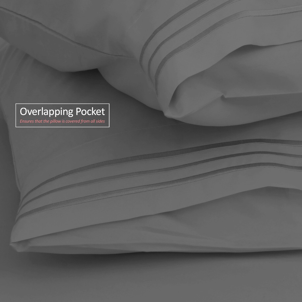 1800 Queen Or King Bed Sheets Ultra Soft Microfiber Deep Pocket 4 Pc Sheet Set