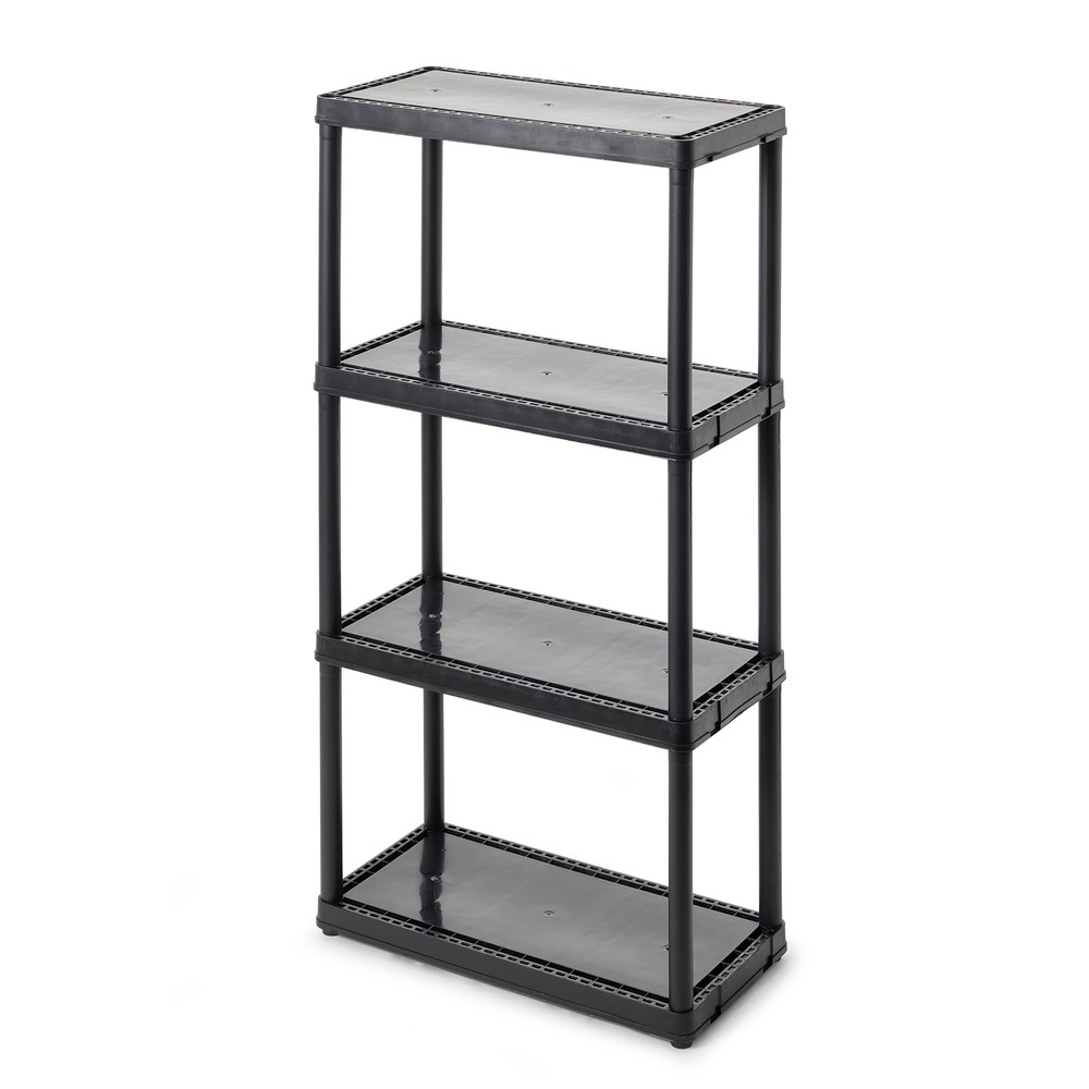Gracious Living 4-Shelf Fixed Height Solid Organizing Storage Unit, (2 Pack)