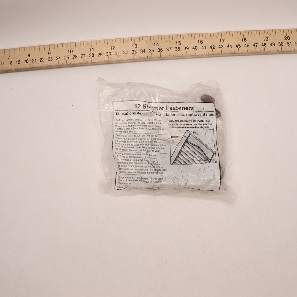 (12-Pk) Shutter Fastener Spike Loks Brown