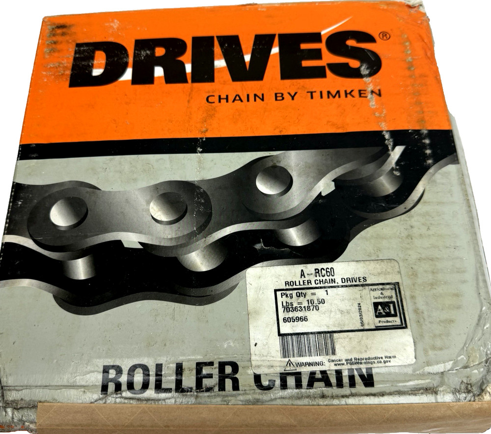 A-RC60 ROLLER CHAIN, DRV-60-1R-10FT