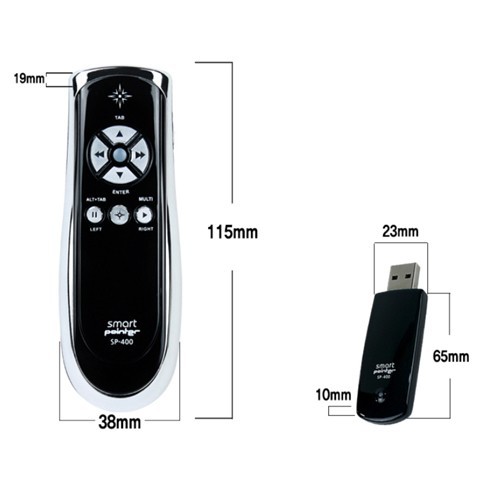 SmartPointer SP-400 Red Laser 40M Presenter PPT Pointer PowerPoint Presentation