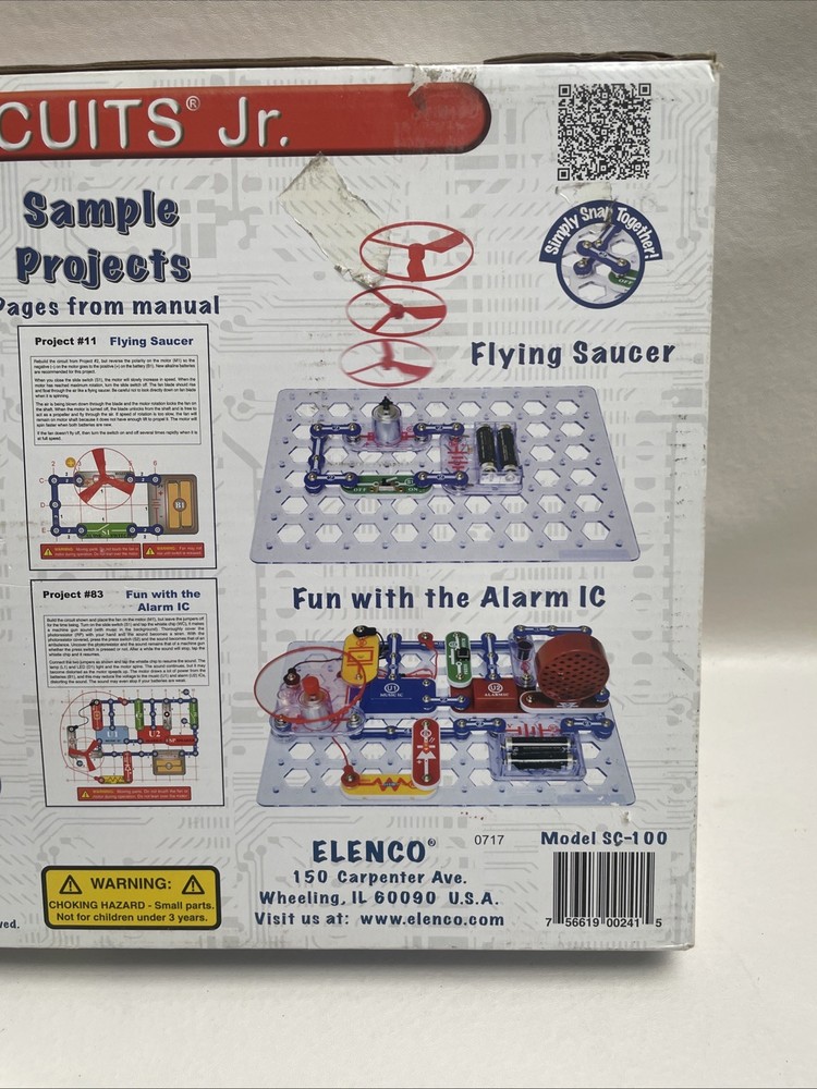 ELENCO Snap Circuits Jr. 100 Experiments Electronics Discovery Kit Complete