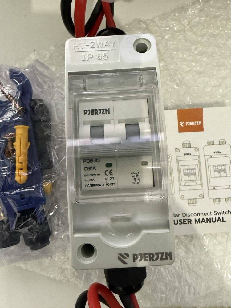 Pjerjzn Solar Panel Disconnect Switch 1000V 50A Pdb63