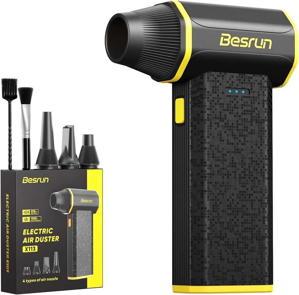 Eco-Friendly Electric Air Duster - Efficient 120W Blower, Lightweight & Compact