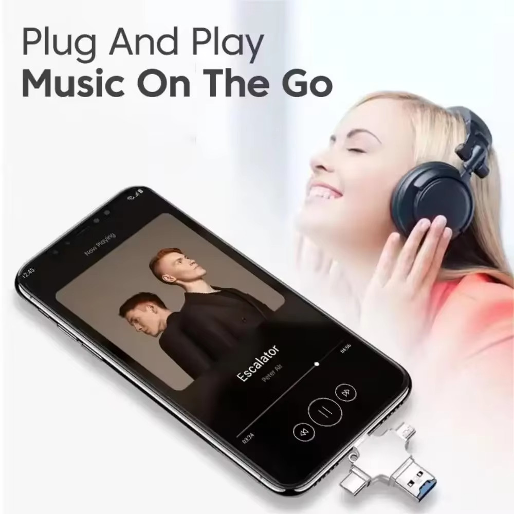 4 In 1 Memory Micro SD Card Reader Adpater For IPhone Ipad Android Mac PC Camera